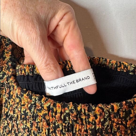 Faithfull the Brand 100% Linen Vivica Top In Cardette Floral Print. Size 4. - Picture 9 of 9